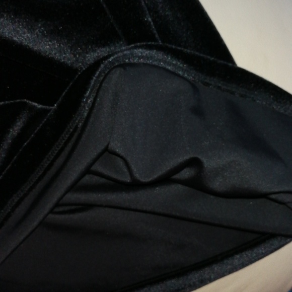 Women's 3/4 sleeve stretch velvet mini dress - Picture 6 of 8